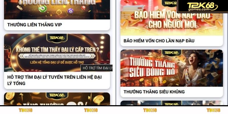 Điểm qua các khuyến mãi TBK68 hot nhất hiện nay
