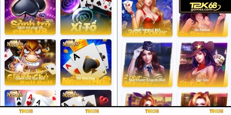 Giới thiệu TBK68 kho trò chơi phong phú